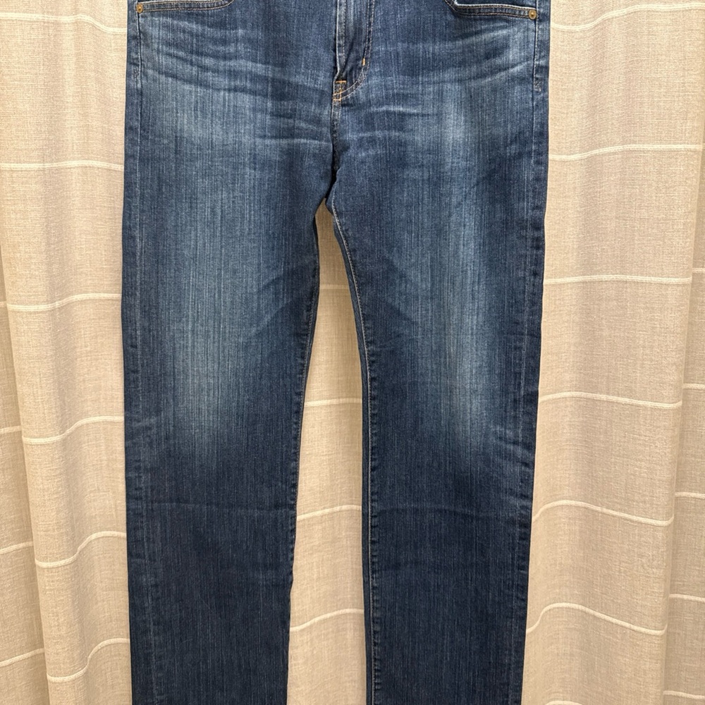 AG Adriano Goldschmied Slim Straight Jeans in Dark Blue Wash
